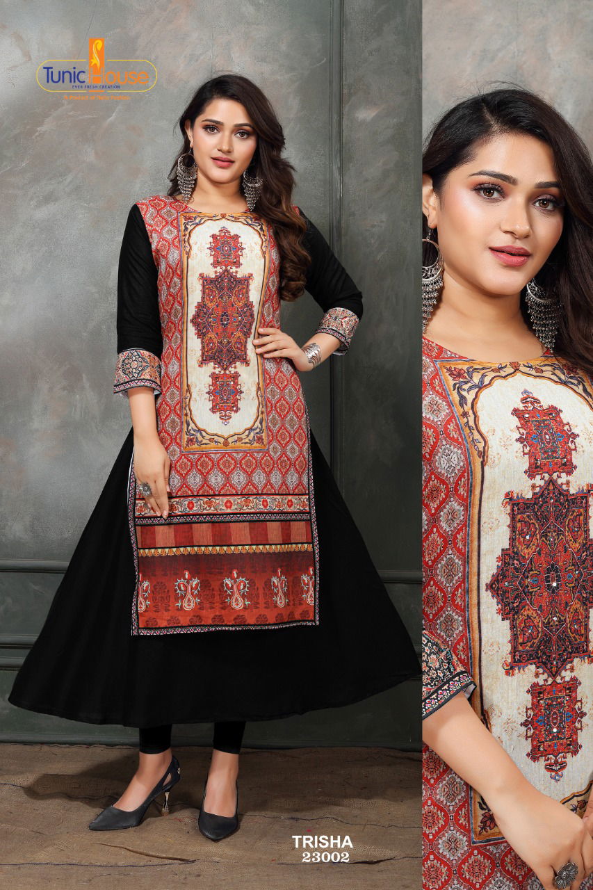Tunic House Trisha Designer Fancy Ethnic Wear Rayon Kurti Collection